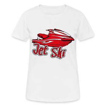 Jetski - Frauen T-Shirt atmungsaktiv - Weiß - Vorne - AI Model Female 172 dark (172cm)