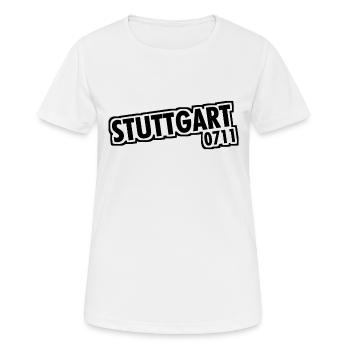 Stuttgart - 0711 - Area Code - Baden-Württemberg - Women's Breathable T-Shirt - white - Front - AI Model Female 172 dark (172cm)