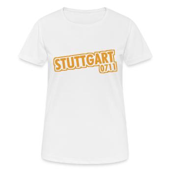 Stuttgart - 0711 - Area Code - Baden-Württemberg - Women's Breathable T-Shirt - white - Front - AI Model Female 172 dark (172cm)