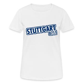 Stuttgart - 0711 - Area Code - Baden-Württemberg - Women's Breathable T-Shirt - white - Front - AI Model Female 172 dark (172cm)