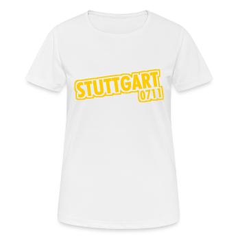 Stuttgart - 0711 - Area Code - Baden-Württemberg - Women's Breathable T-Shirt - white - Front - AI Model Female 172 dark (172cm)