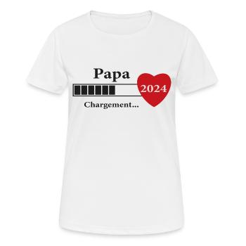 Dad - Daddy-to-be Loading - Women's Breathable T-Shirt - white - Front - AI Model Female 172 dark (172cm)