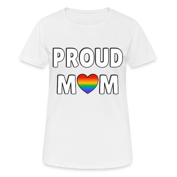 Proud mom rainbow heart LGBT queer family - Women's Breathable T-Shirt - white - Front - AI Model Female 172 dark (172cm)