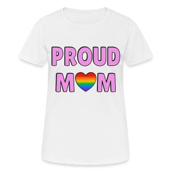Stolze Mama Regenbogenherz Stolze Eltern LGBTQ-Familie - Frauen T-Shirt atmungsaktiv - Weiß - Vorne - AI Model Female 172 dark (172cm)