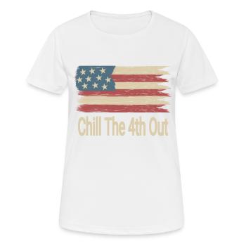 Chill The 4th Out - T-shirt respirant Femme - blanc - Devant - AI Model Female 172 dark (172cm)