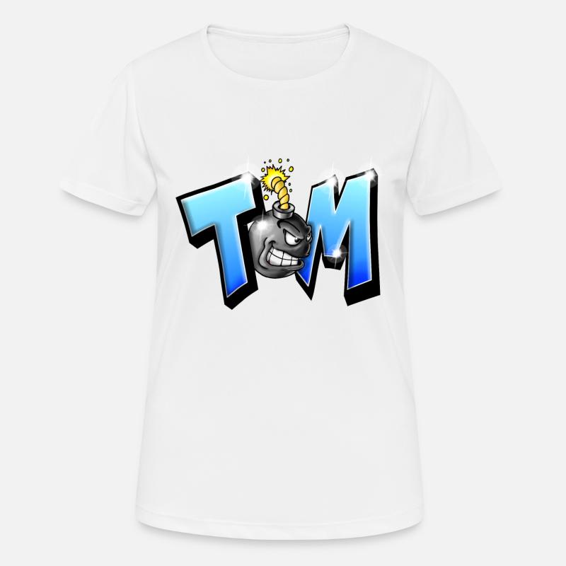 Graffiti Name TOM Printable on everything! - Women's Breathable T-Shirt - white