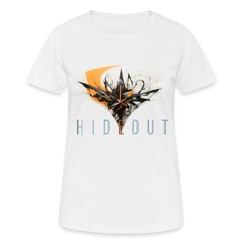 hideout - Frauen T-Shirt atmungsaktiv - Weiß - Vorne - AI Model Female 172 dark (172cm)