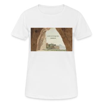 Vivre l’instant présent - T-shirt respirant Femme - blanc - Devant - AI Model Female 172 dark (172cm)