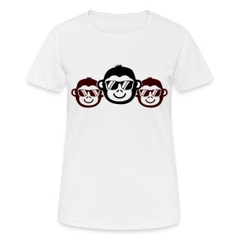 affen cool - Frauen T-Shirt atmungsaktiv - Weiß - Vorne - AI Model Female 172 dark (172cm)