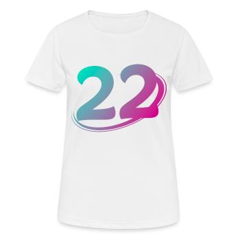 Number 22 multicolor - Women's Breathable T-Shirt - white - Front - AI Model Female 172 dark (172cm)