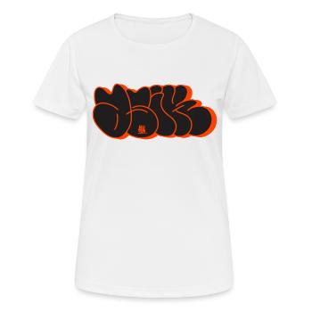 Asik Graffiti Throwup Simple Style Alphabet - T-shirt respirant Femme - blanc - Devant - AI Model Female 172 dark (172cm)