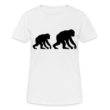 Singes - T-shirt respirant Femme - blanc - Devant - AI Model Female 172 dark (172cm)