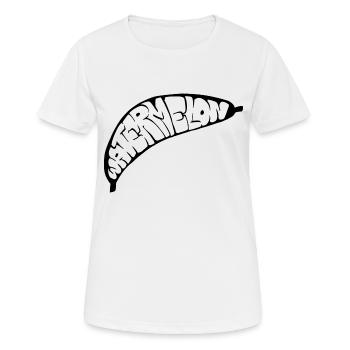 Bananen-Wassermelonen-Graff (Schablone) - Frauen T-Shirt atmungsaktiv - Weiß - Vorne - AI Model Female 172 dark (172cm)
