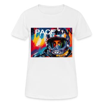Spaceman b4 600DPI - Frauen T-Shirt atmungsaktiv - Weiß - Vorne - AI Model Female 172 dark (172cm)