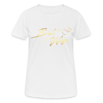 Best Wife Design gold - Women's Breathable T-Shirt - white - Front - AI Model Female 172 dark (172cm)