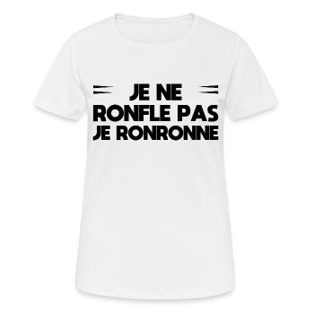 I don't snore. I purr - Women's Breathable T-Shirt - white - Front - AI Model Female 172 dark (172cm)