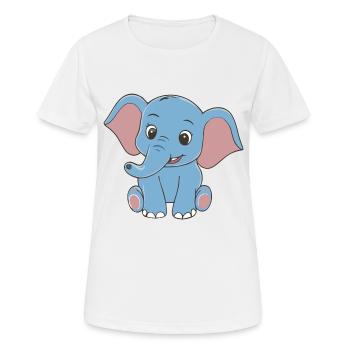 NIEDLICHES ELEFANTENBABY - Frauen T-Shirt atmungsaktiv - Weiß - Vorne - AI Model Female 172 dark (172cm)