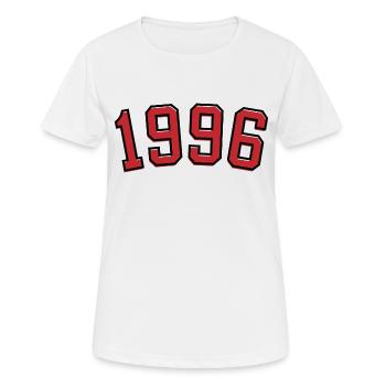 Year of birth sport 1996 - Women's Breathable T-Shirt - white - Front - AI Model Female 172 dark (172cm)