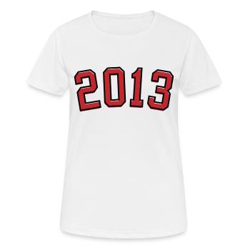 Sport Geburtsjahr 2013 - Frauen T-Shirt atmungsaktiv - Weiß - Vorne - AI Model Female 172 dark (172cm)