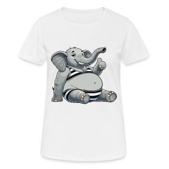 Elephant in bikini - Women's Breathable T-Shirt - white - Front - AI Model Female 172 dark (172cm)