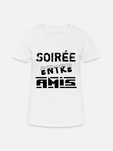 Abend mit Freunden - Frauen T-Shirt atmungsaktiv - Weiß