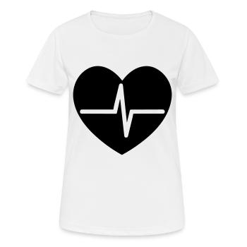 heartbeat - Women's Breathable T-Shirt - white - Front - AI Model Female 172 dark (172cm)