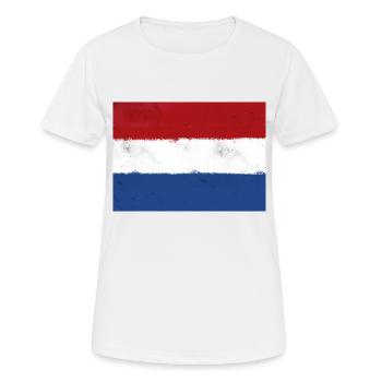 Flag of the Netherlands - Netherlands - Women's Breathable T-Shirt - white - Front - AI Model Female 172 dark (172cm)