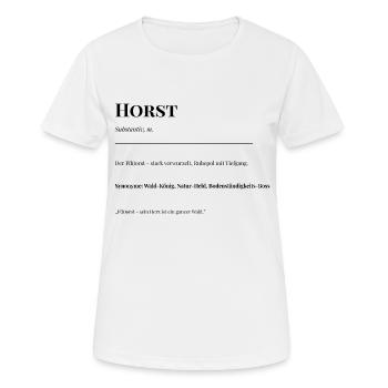 Horst - Frauen T-Shirt atmungsaktiv - Weiß - Vorne - AI Model Female 172 dark (172cm)