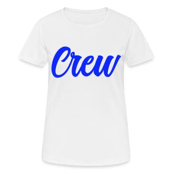 crew - Frauen T-Shirt atmungsaktiv - Weiß - Vorne - AI Model Female 172 dark (172cm)