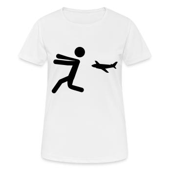 Flucht - Frauen T-Shirt atmungsaktiv - Weiß - Vorne - AI Model Female 172 dark (172cm)