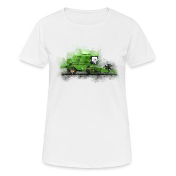 Combine harvester harvest farmer farmer - Women's Breathable T-Shirt - white - Front - AI Model Female 172 dark (172cm)