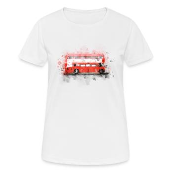 London bus à impériale britannique UK - T-shirt respirant Femme - blanc - Devant - AI Model Female 172 dark (172cm)