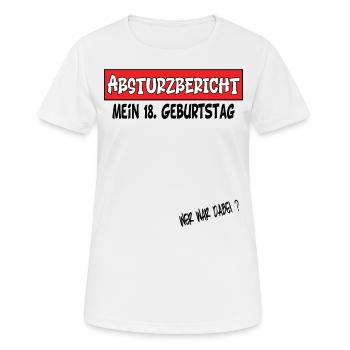18. Geburtstag Geschenkidee Geburtstagsgeschenk - Frauen T-Shirt atmungsaktiv - Weiß - Vorne - AI Model Female 172 dark (172cm)