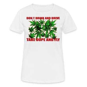Cannabis - Women's Breathable T-Shirt - white - Front - AI Model Female 172 dark (172cm)