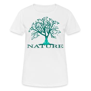 Nature - T-shirt respirant Femme - blanc - Devant - AI Model Female 172 dark (172cm)