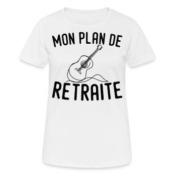 My Guitar Retirement Plan - Gitarrengeschenk - Frauen T-Shirt atmungsaktiv - Weiß - Vorne - AI Model Female 172 dark (172cm)