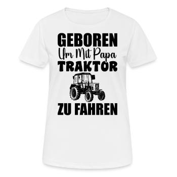 Tractor Driving – Sweet Father-Child - Women's Breathable T-Shirt - white - Front - AI Model Female 172 dark (172cm)