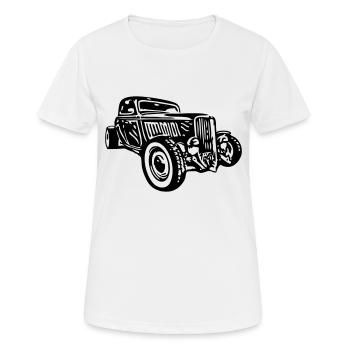 Hot Rod - Frauen T-Shirt atmungsaktiv - Weiß - Vorne - AI Model Female 172 dark (172cm)