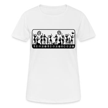 human religions - Women's Breathable T-Shirt - white - Front - AI Model Female 172 dark (172cm)