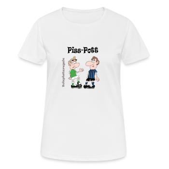 Piss-Pott - Frauen T-Shirt atmungsaktiv - Weiß - Vorne - AI Model Female 172 dark (172cm)