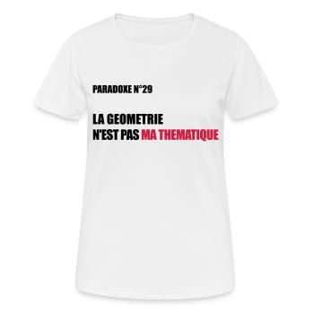PARADOXE geometrie - T-shirt respirant Femme - blanc - Devant - AI Model Female 172 dark (172cm)