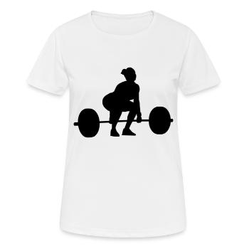 Umsetze Startposition weiblich - Frauen T-Shirt atmungsaktiv - Weiß - Vorne - AI Model Female 172 dark (172cm)