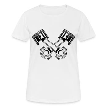 Kolben Kreuz 1 - Frauen T-Shirt atmungsaktiv - Weiß - Vorne - AI Model Female 172 dark (172cm)