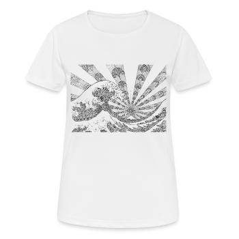 Vague de Kanagawa - T-shirt respirant Femme - blanc - Devant - AI Model Female 172 dark (172cm)