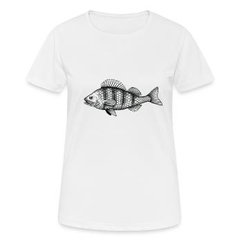 Barsch - Frauen T-Shirt atmungsaktiv - Weiß - Vorne - AI Model Female 172 dark (172cm)