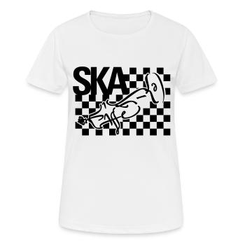 Ska Trompete Shirt - Frauen T-Shirt atmungsaktiv - Weiß - Vorne - AI Model Female 172 dark (172cm)