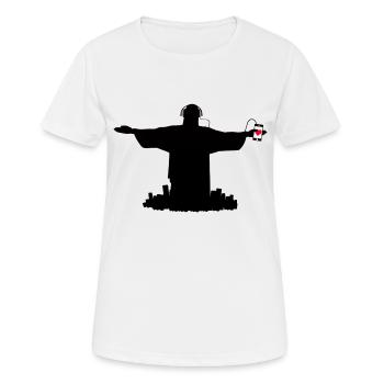 Christologique rio de janeiro - T-shirt respirant Femme - blanc - Devant - AI Model Female 172 dark (172cm)