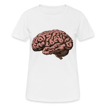 Le cerveau - T-shirt respirant Femme - blanc - Devant - AI Model Female 172 dark (172cm)
