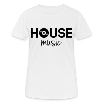 House Music - Frauen T-Shirt atmungsaktiv - Weiß - Vorne - AI Model Female 172 dark (172cm)