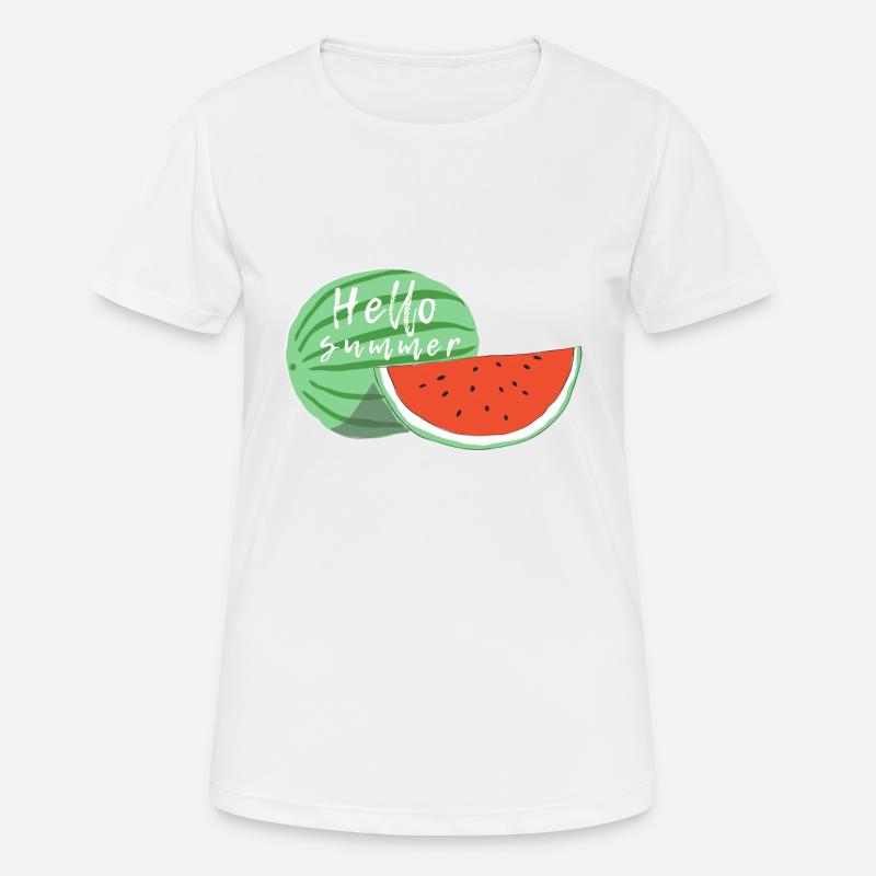 HELLO SUMMER - Women's Breathable T-Shirt - white